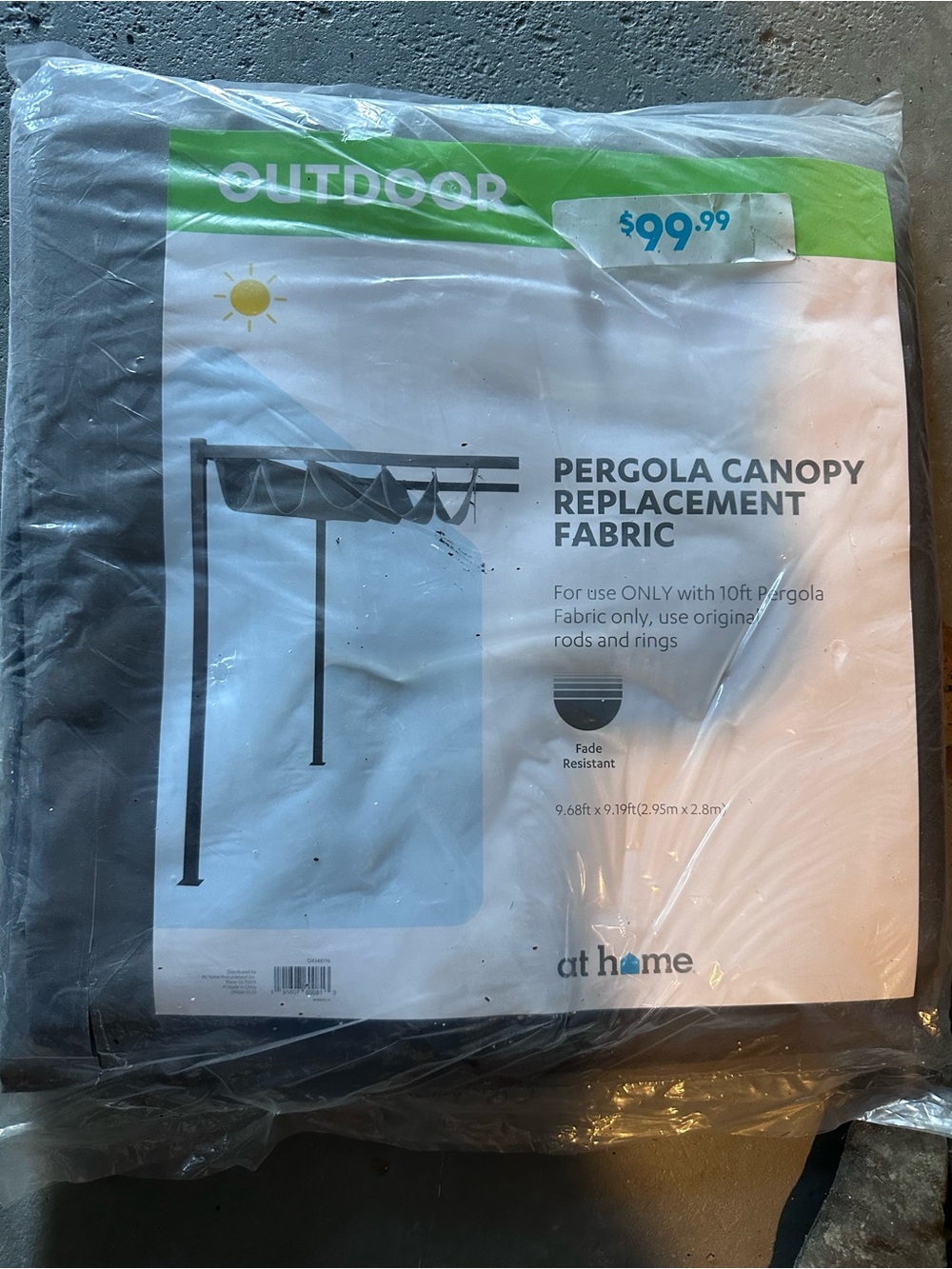 Pergola Canopy Replacement Fabric - Gray